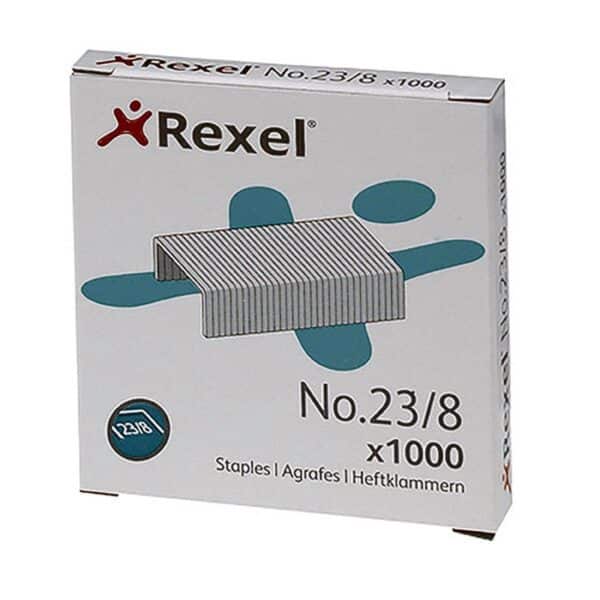 REXEL GRAPAS 23/8 GALVANIZADAS -CAJA DE 1000-