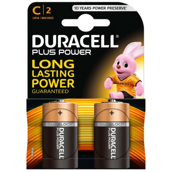 DURACELL PILAS PLUS POWER L2 CLR14 ALCALINAS C 1.5V PACK-2
