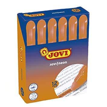 JOVI MARCADOR FLUORESCENTE JOVI!NEON DE GEL EN STICK 140MM NARANJA CAJA 12 UD