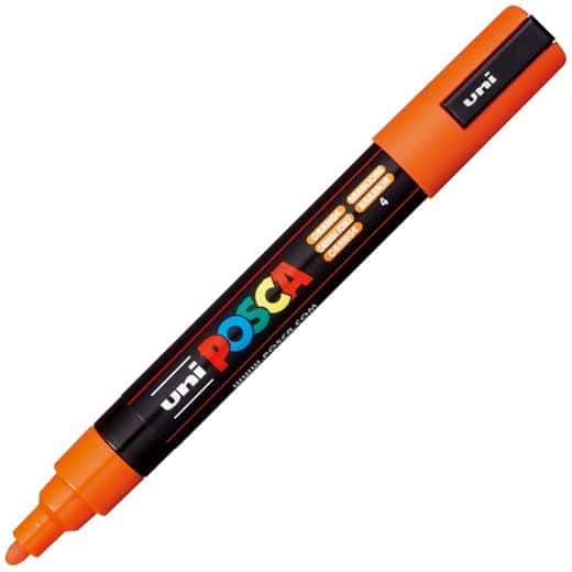 POSCA MARCADOR  PC-5M NO PERMANENTE PUNTA FORMA DE BALA 1,8 - 2,5 MM NARANJA