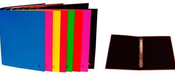 MARIOLA CARPETA ANILLAS 4 X 25MM 4º CARTÓN PLASTIFICADO MATE C/SURTIDOS