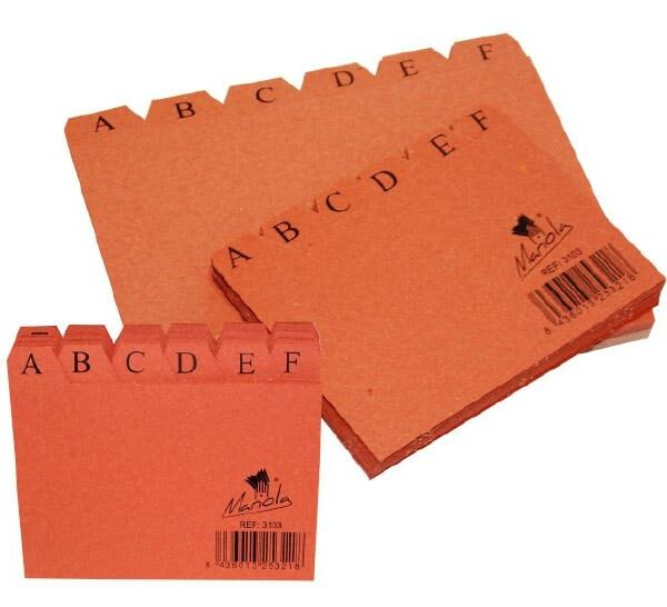 MARIOLA ÍNDICE PARA FICHEROS A-Z 150X100 CARTÓN CUERO