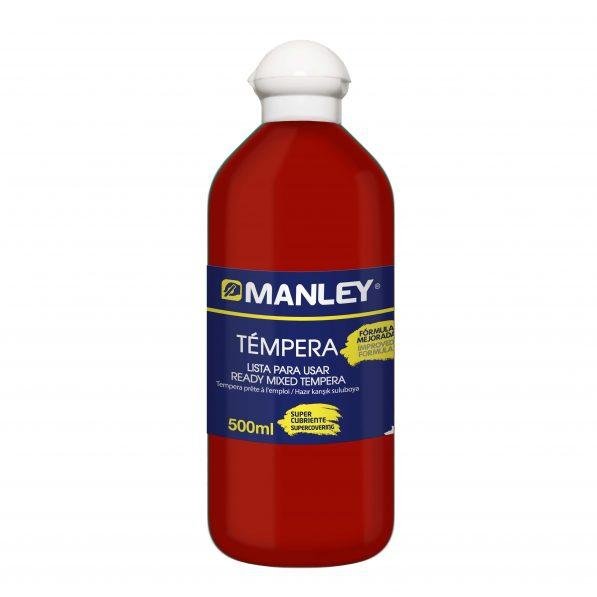 MANLEY TÉMPERA PREPARADA ROJO BOTELLA DE 500ML