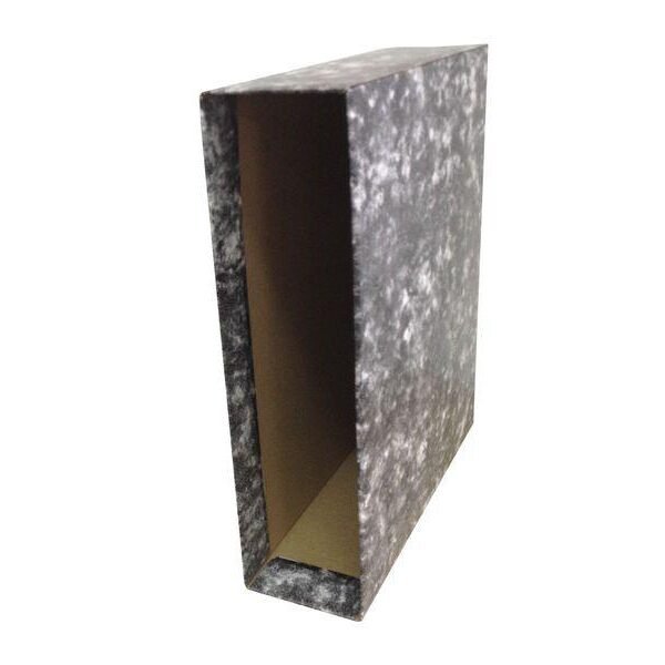 UNISYSTEM CAJETÍN PARA ARCHIVADOR PALANCA NOVOCLÁS 65MM CUARTO APAISADO CARTÓN FORRADO NEGRO