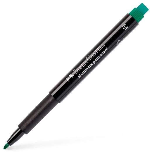 FABER CASTELL ROTULADOR PERMANENTE MULTIFUNCIONAL MULTIMARK M CON GOMA INTEGRADA VERDE