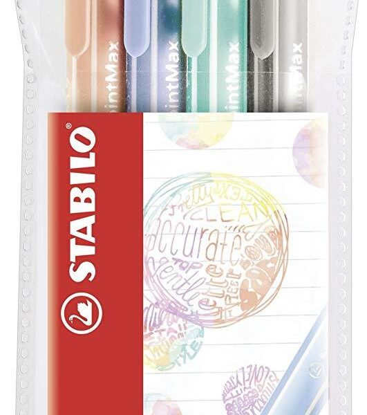 STABILO ROTULADORES PARA ESCRITURA POINTMAX PUNTA M C/SURTIDOS PASTEL ESTUCHE 4 UD
