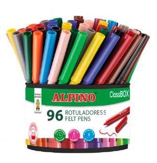 ALPINO ROTULADORES CLASSBOX FORMATO ESCOLAR BOTE DE 96 C/SURTIDOS