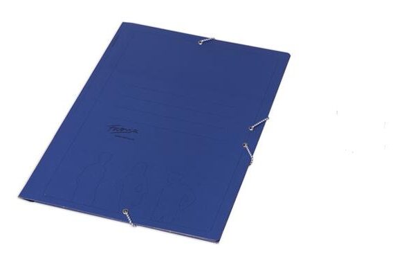 FABRISA CARPETA DE GOMAS AZUL BASICA CON TRES SOLAPAS FOLIO -5U-
