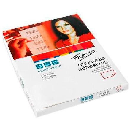 FABRISA ETIQUETAS ADHESIVAS MULTIFUNCIÓN 105X42,4MM C/RECTOS 14 X 100H BLANCO