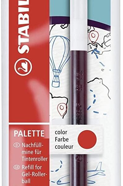 STABILO RECAMBIO TINTA DE GEL RETRÁCTIL PALETTE FINE ROJO -10U-
