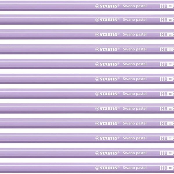 STABILO SWANO LAPIZ GRAFITO CON GOMA PASTEL LILA -12U-