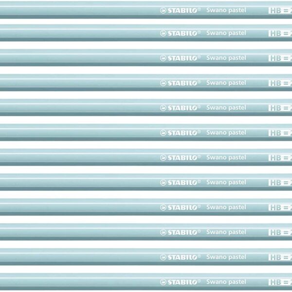 STABILO SWANO LAPIZ GRAFITO CON GOMA PASTEL AZUL -12U-