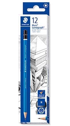 STAEDTLER LÁPIZ DE GRAFITO LUMOGRAPH 100-H CAJA 12 UD