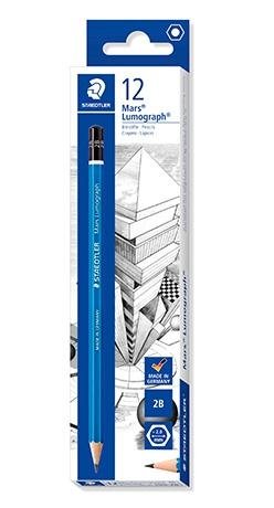 STAEDTLER LÁPIZ DE GRAFITO LUMOGRAPH 100-2B CAJA 12 UD