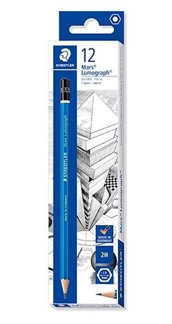 STAEDTLER LÁPIZ DE GRAFITO LUMOGRAPH 100-2H CAJA 12 UD