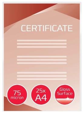 GBC FUNDAS DE PLASTIFICAR 2X75 MICRAS A4 -PACK 25U-