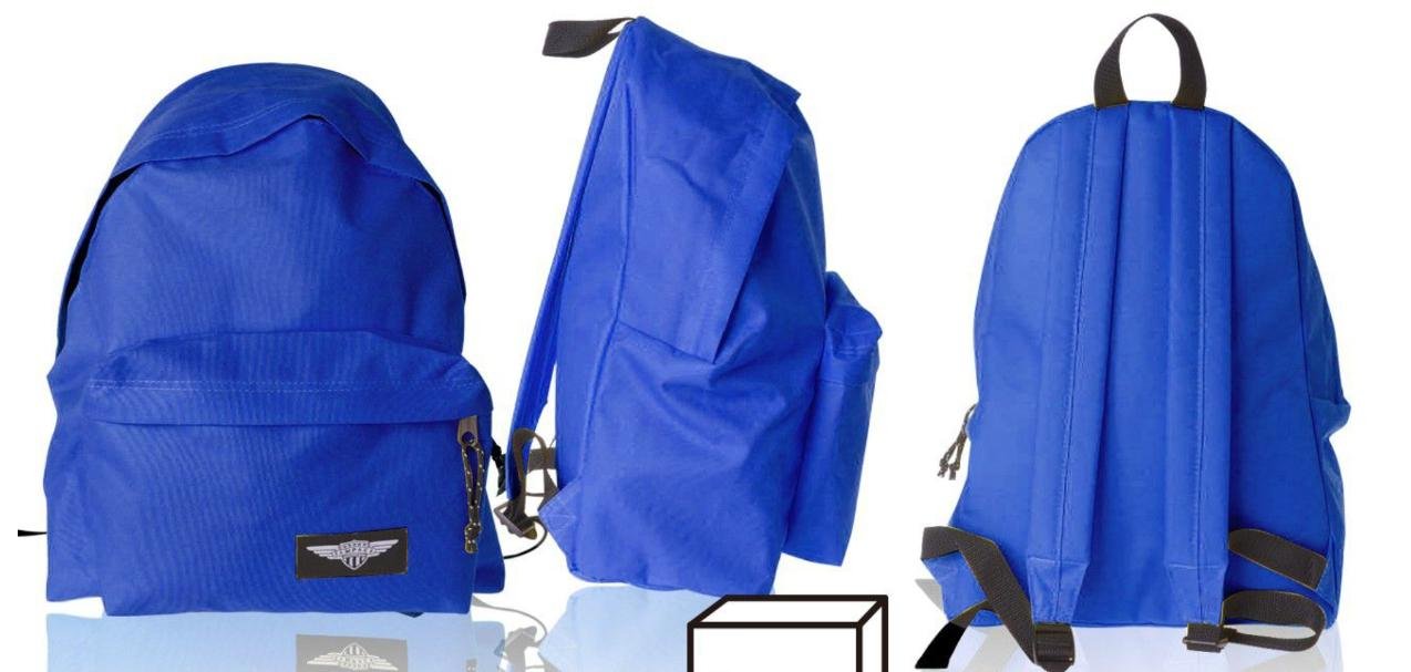 ARC_36830.jpg MP MOCHILA ECO GRANDE 43X35X24CM CREMALLERA AZUL - Imagen 1