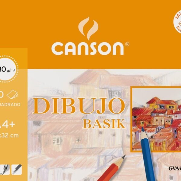 CANSON MINIPACK DIBUJO BASIK 10 HOJAS 130 GR. RECUADRO 24X32CM (20% HOJAS GRATIS) -SOBRE UNITARIO-