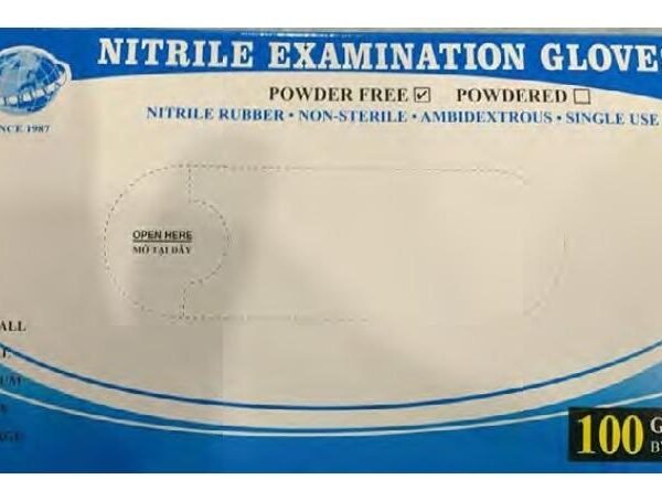 GUANTES DE NITRILO SIN POLVO TALLA XL CAJA -100U-