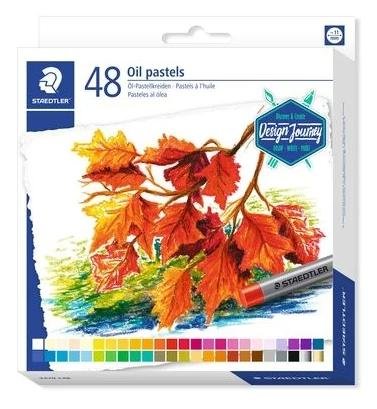 STAEDTLER CERAS BLANDAS PASTELES AL ÓLEO 70MM COLORES SURTIDOS ESTUCHE 48 UD