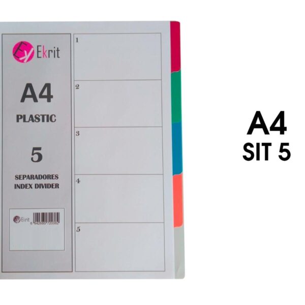 EKRIT SEPARADORES PP A4 11 TALADROS 5 POSICIONES