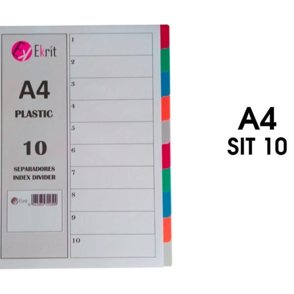 EKRIT SEPARADORES PP A4 11 TALADROS 10 POSICIONES