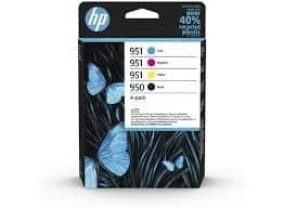 HP TINTA BK, C, M, Y, OFFICEJET PRO 250, 270, 8100, 8600 SERIES - Nº 950 + 951 *PACK DE 4*