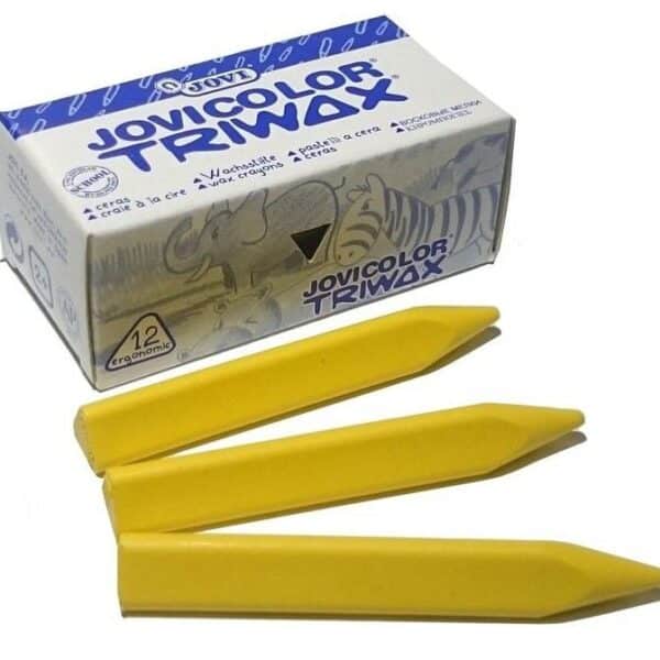JOVI CERAS JOVICOLOR TRIWAX 82MM UNICOLOR AMARILLO CAJA 12 UD