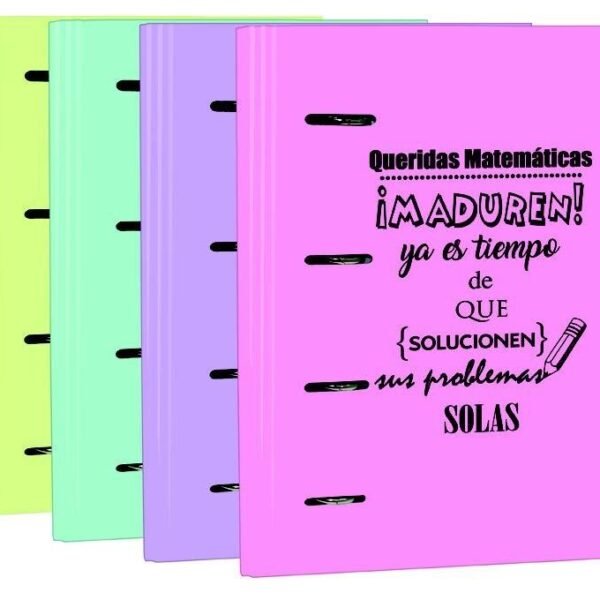 MARIOLA CARPEBLOCK 4X40 CARTÓN FORRADO PLASTIFICADO C/FRASES FOLIO SURTIDOS PASTEL