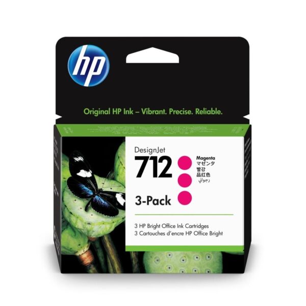 HP TINTA MAGENTA DESIGNJET T200 / T600- Nº 712 *PACK 3*