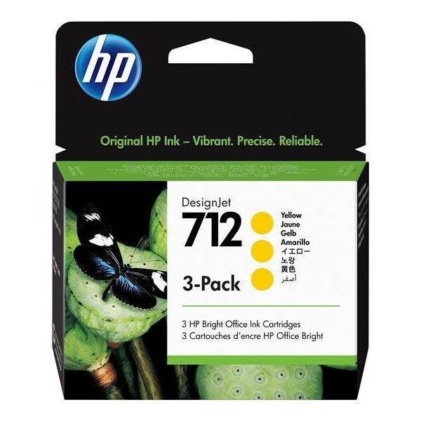 HP TINTA AMARILLO DESIGNJET T200 / T600- Nº 712 *PACK 3*