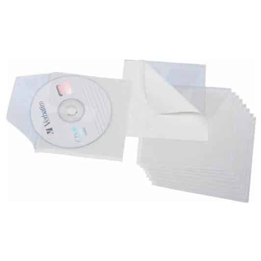 GRAFOPLÁS FUNDAS PVC ADHESIVAS PARA CD 127X127MM BLANCO BOLSA -10U-