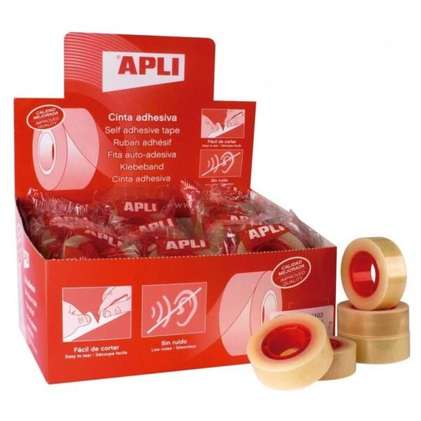 APLI CINTA ADHESIVA TRANSPARENTE ROLLO 19MM X 33M