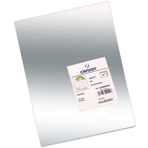 IRIS CARTULINA 297X420MM 185GR GRIS PLATA -50U-