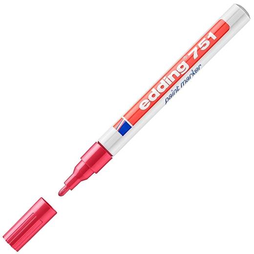 EDDING MARCADOR PERMANENTE 751 TINTA OPACA BRILLANTE ROJO