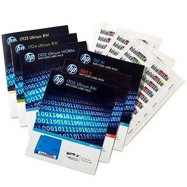 HP PAQUETE DE ETIQUETAS CON CÓDIGO DE BARRAS LTO-6 ULTRIUM RW