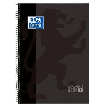 OXFORD CUADERNO CLASSIC EUROPEANBOOK 1 WRITE&ERASE 80H A4+ 5X5MM MICROPERFORADO T/EXTRADURA NEGRO