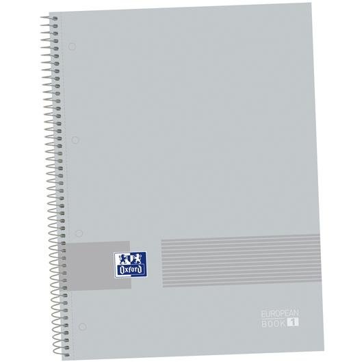 OXFORD CUADERNO &YOU EUROPEANBOOK 1 WRITE&ERASE 80H A4+ 5X5MM MICROPERFORADO T/EXTRADURA PACK 5 UD PURE GREY