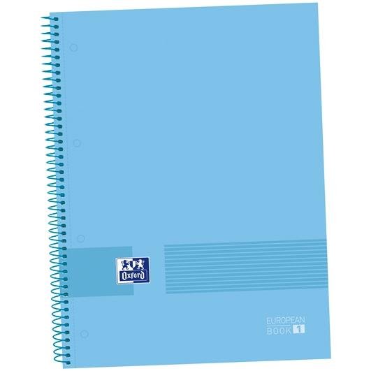OXFORD CUADERNO &YOU EUROPEANBOOK 1 WRITE&ERASE 80H A4+ 5X5MM MICROPERFORADO T/EXTRADURA PACK 5 UD PERIWINKLE BLUE