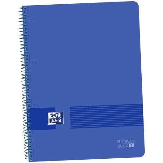 OXFORD CUADERNO LIVE&GO EUROPEANBOOK 1 80H A4+ 5X5MM MICROPERFORADO T/PLÁSTICO PACK 5 UD AZUL MARINO