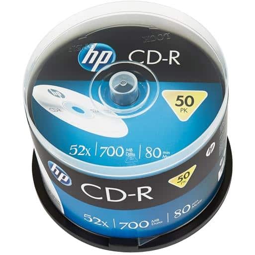 HP CD-R , 700MB, 52X, TARRINA DE 50 UNIDADES
