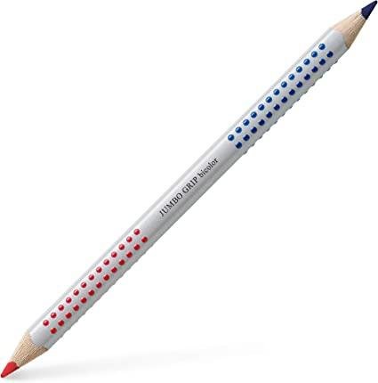 FABER CASTELL LÁPIZ JUMBO GRIP DOBLE PUNTA BICOLOR ROJO Y AZUL