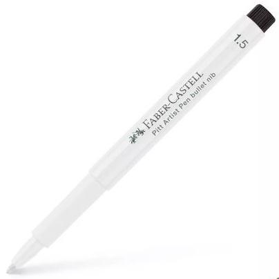 FABER CASTELL ROTULADOR PERMANENTE PITT ARTIST PEN PUNTA REDONDA 1,5MM BLANCO