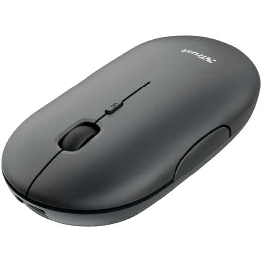 TRUST RATÓN PUCK INALÁMBRICO 800/1200/1600 DPI ULTRAFINO AMBIDIESTRO RECARGABLE NEGRO