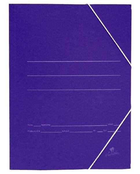 MARIOLA CARPETA CARTÓN SENCILLA 500 GR GOMAS FOLIO AZUL MATE -20U-