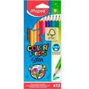 MAPED LÁPICES DE COLORES COLOR´PEPS STAR CERTIFICADO FSC C/SURTIDOS ESTUCHE 12 UD