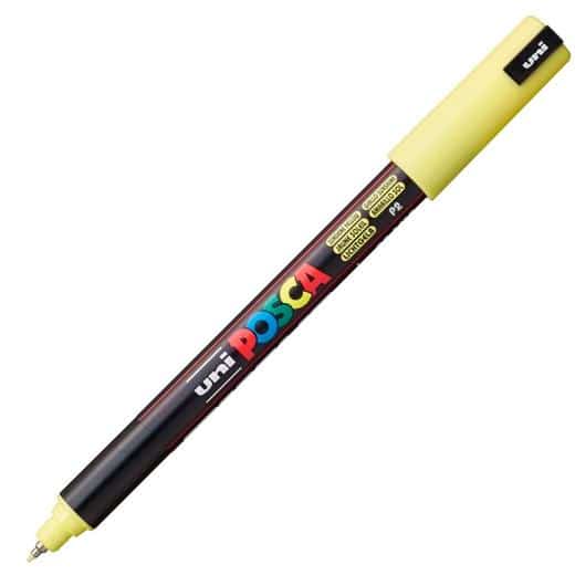 POSCA MARCADOR  PC-1MR NO PERMANENTE PUNTA EXTRAFINA 0.7MM AMARILLO SOL