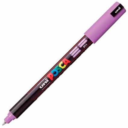 POSCA MARCADOR  PC-1MR NO PERMANENTE PUNTA EXTRAFINA 0.7MM LAVANDA