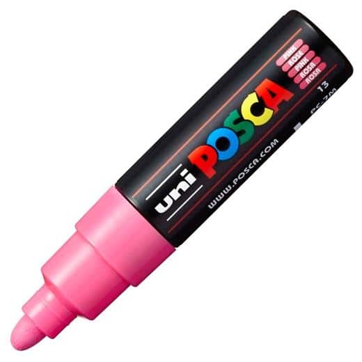 POSCA MARCADOR  PC-7M NO PERMANENTE PUNTA FORMA DE BALA  4,5-5,5MM ROSA