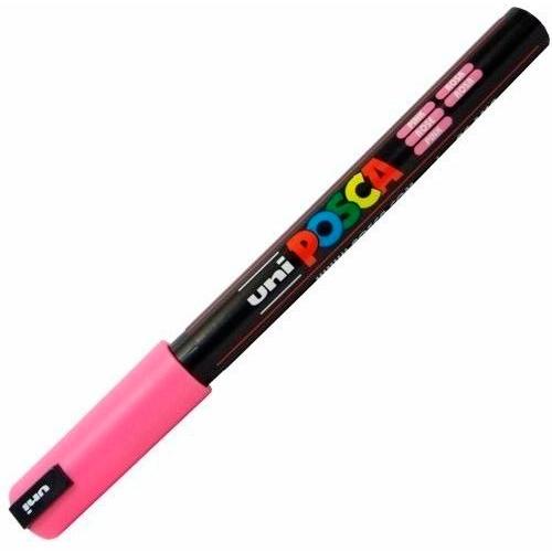 POSCA MARCADOR  PC-1MR NO PERMANENTE PUNTA EXTRAFINA 0.7MM ROSA